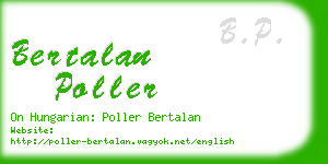 bertalan poller business card